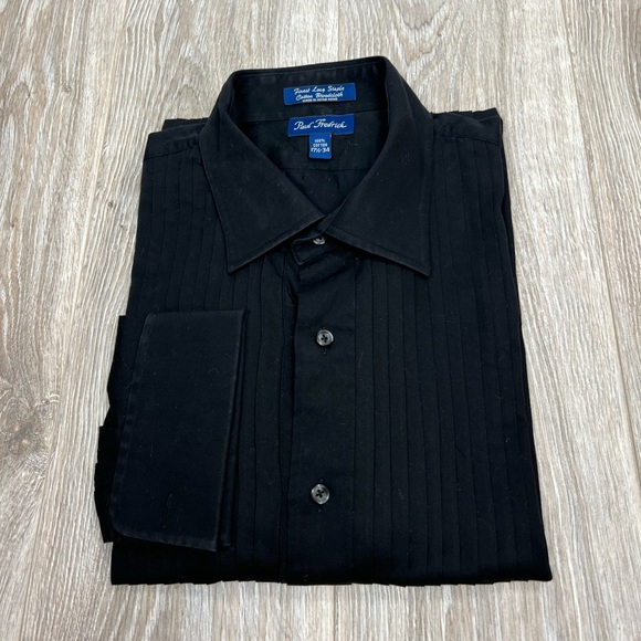 Paul Fredrick Shirts Paul Fredrick Black Formal Tuxedo Tux Shirt